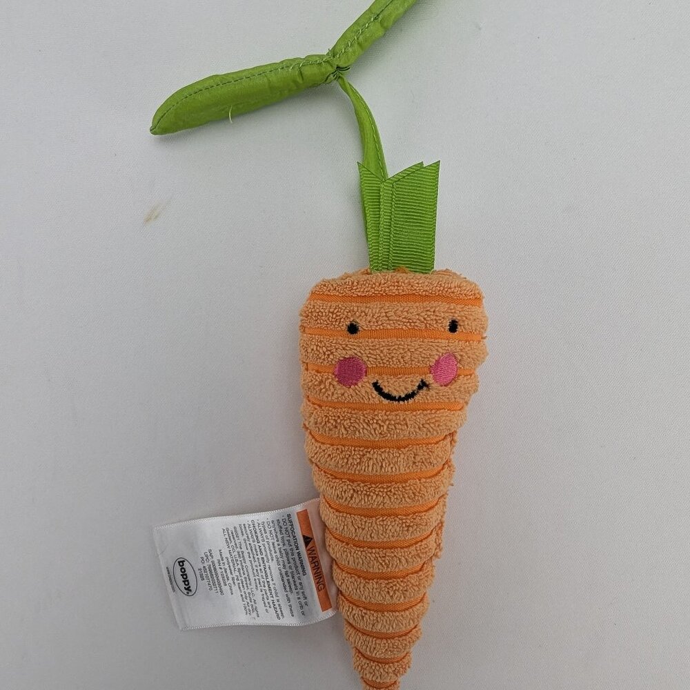 Boppy Orange Carrot Plush 6" Stuffed Animal Baby Security Toy 2021